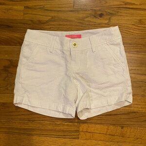 Lilly Pulitzer White Bermuda Shorts Classic Cotton Blend